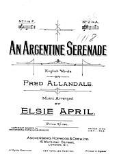 DL: E.A.F. Allande: An Argentine Serenade, GesKlav