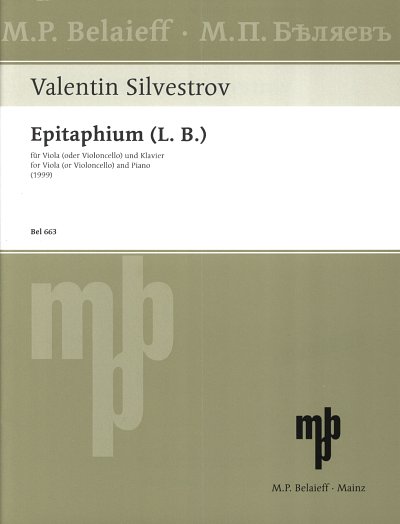 V. Silvestrov: Epitaphium (L. B.), Va/VcKlv (KlavpaSt)