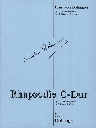 Dohnanyi Ernst Von: Rhapsodie C-Dur Op 11/3