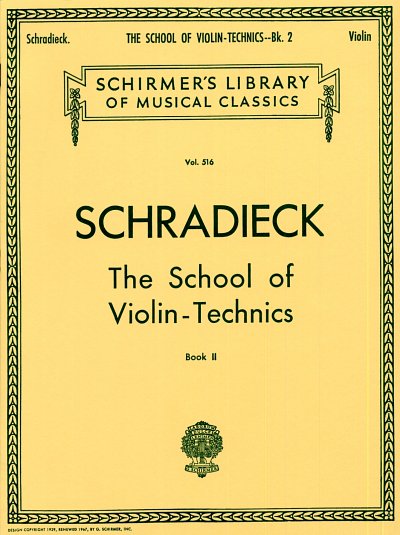 H. Schradieck: School of Violin Technics - Book 2, Viol