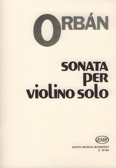 G. Orbán: Sonata per violino solo