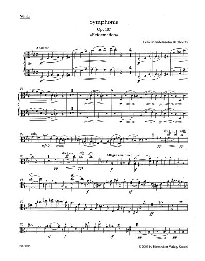 F. Mendelssohn Barth: Symphonie d-Moll op. 107, Sinfo (Vla)