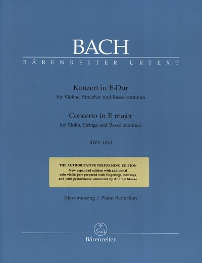 J.S. Bach: Konzert E-Dur BWV 1042, VlStrBc (KlavpaSt)