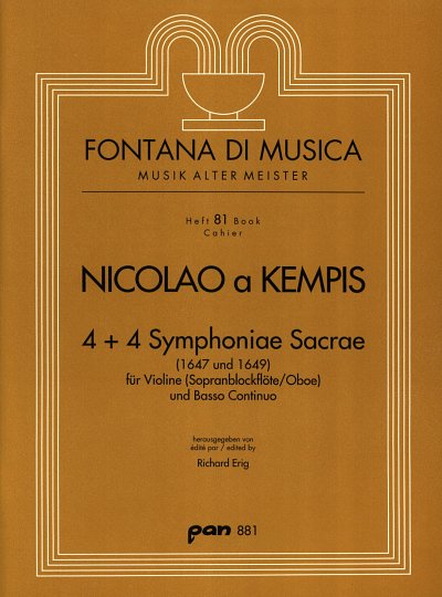 K.N. A.: 4 + 4 Sinfoniae Sacrae, Vl/SbfObKlav