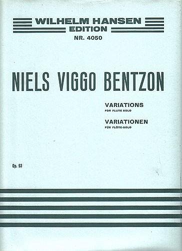 N.V. Bentzon: Variations For Solo Flute Op. 93, Fl