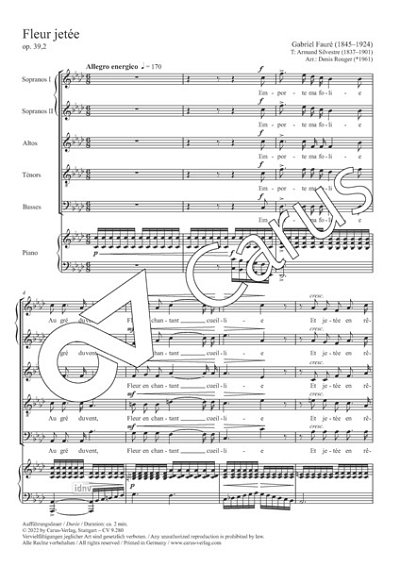 DL: G. Fauré: Fleur jetée f-Moll op. 39,2 (1885, GchKlav (Pa