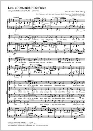 F. Mendelssohn Bartholdy: Lass, o Herr, mich Hilfe finden Es-Dur