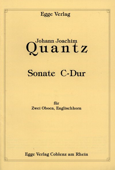 J.J. Quantz: Sonate C-Dur, 2ObEh (Pa+St)
