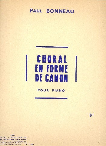 P. Boneau: Choral en forme de canon, Klav