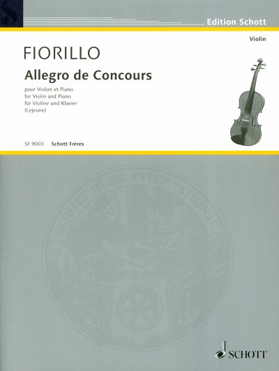 F. Fiorillo: Allegro de Concours , VlKlav