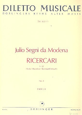 J.S. da Modena: Ricercari I-IV, 4 Instrumente. Partitur
