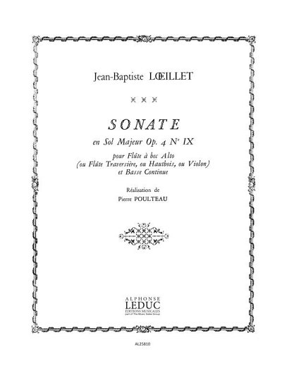 J. Loeillet de Gant: Sonate G-Dur op. 4/9, AbflBc (Pa+St)