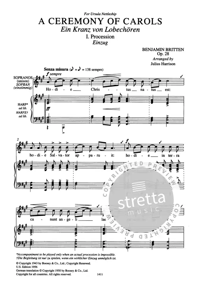 B. Britten: A Ceremony of Carols op. 28, Gch4HfKlv (Klavpa) (1)