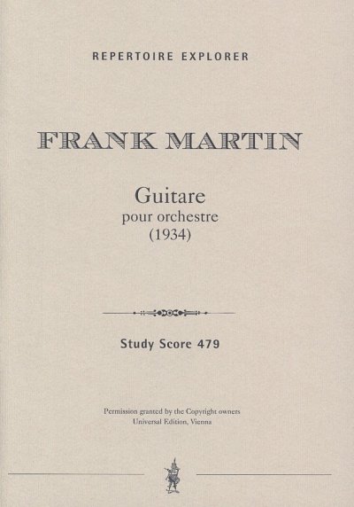 F. Martin: Guitare für Orchester, Sinfo (Stp)