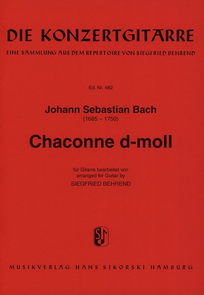 J.S. Bach: Chaconne D-Moll Bwv 1004