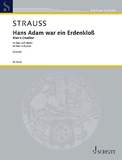 DL: R. Strauss: Hans Adam war ein Erdenkloss, GesBKlv (EA)