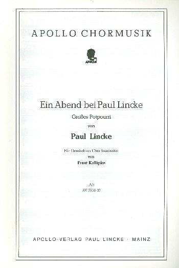 P. Lincke: Ein Abend bei Paul Lincke, Gch7Klav (Alto)