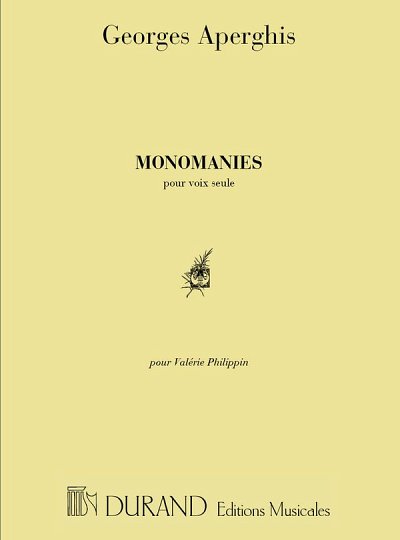 G. Aperghis: Monomanies , GesKlav