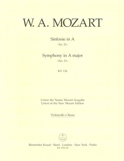 W.A. Mozart: Sinfonie Nr. 21 A-Dur KV 134  Vc/Kb
