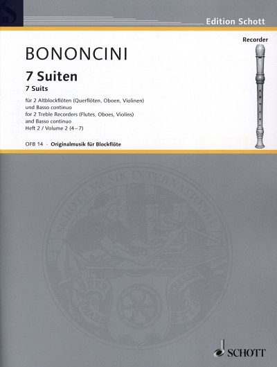 G. Bononcini: 7 Suiten 2, 2Abfl/FlVlBc (Pa+St)