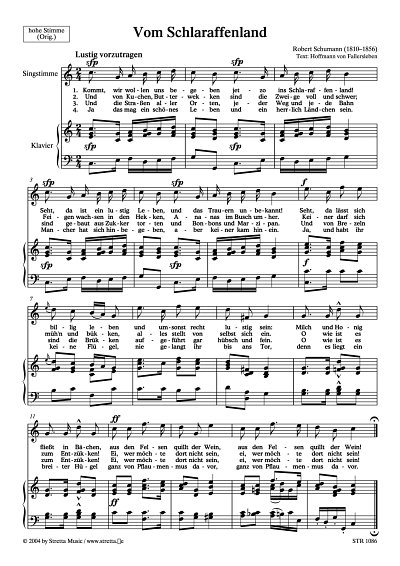 DL: R. Schumann: Vom Schlaraffenland Lied
