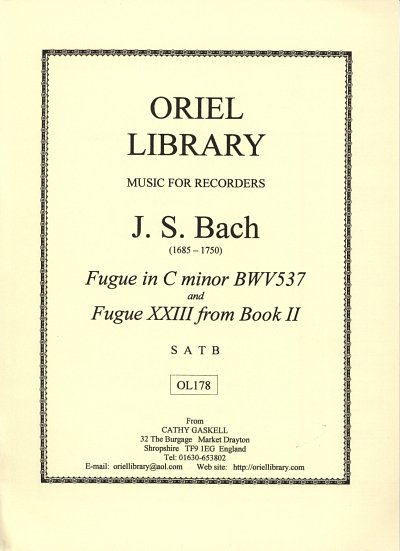 J.S. Bach: Fuge 7 C-Moll Bwv 537 + Fuge 23