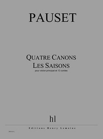 B. Pauset: Canons (4) - Les Saisons