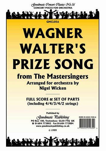 R. Wagner: Walter's Prize Song, Sinfo (Pa+St)