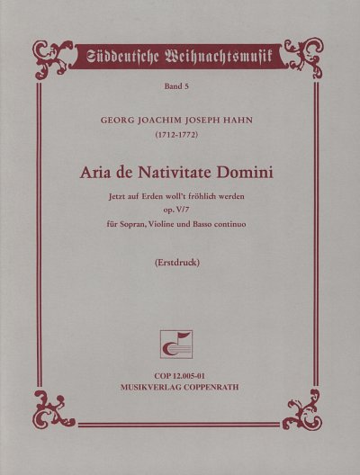 G.J.J. Hahn: Aria de Nativitate Domini, GesSVlBc (Part.)