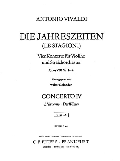 A. Vivaldi: The Four Seasons – Concerto f minor op. 8/4 RV 297
