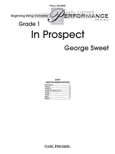 G. Sweet: In Prospect