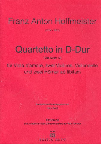 F.A. Hoffmeister: Quartett D-Dur