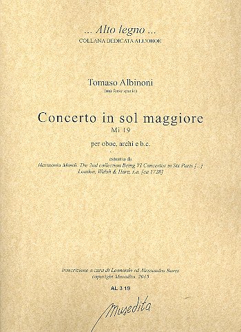 T. Albinoni: Concerto in sol maggiore Mi19 (Pa+St)