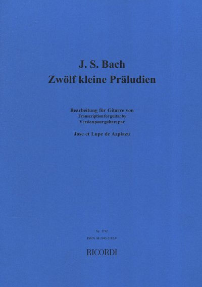 J.S. Bach: 12 Little Preludes, Git