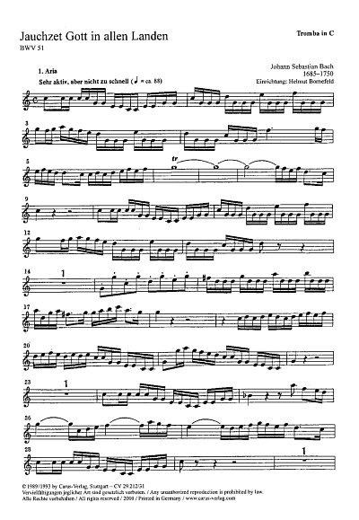 J.S. Bach: Jauchzet Gott in allen Landen BWV 51; Kantate zum