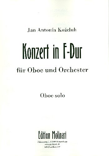 J.A. Kozeluh: Konzert F-Dur (Ob sol)