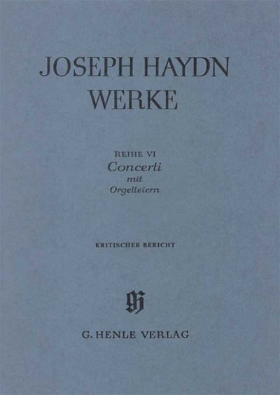 H.F. Joseph: Concerti mit Orgelleiern , Orch (Bch(Hc))