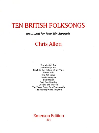 10 British Folksongs, 4Klar (Pa+St)