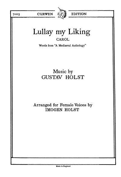 G. Holst: Lullay My Liking, FchKlav (Chpa)