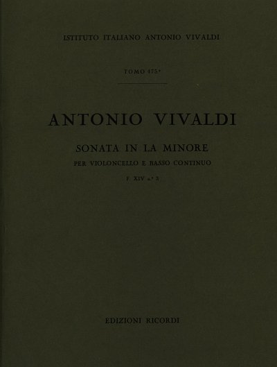 A. Vivaldi: Sonata per violoncello e BC in La Min Rv (Part.)