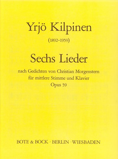 Y. Kilpinen et al.: Sechs Lieder op. 59