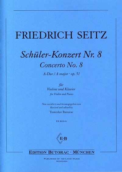 F. Seitz: Schüler-Konzert A-Dur op. 51/8, VlKlav (KlavpaSt)