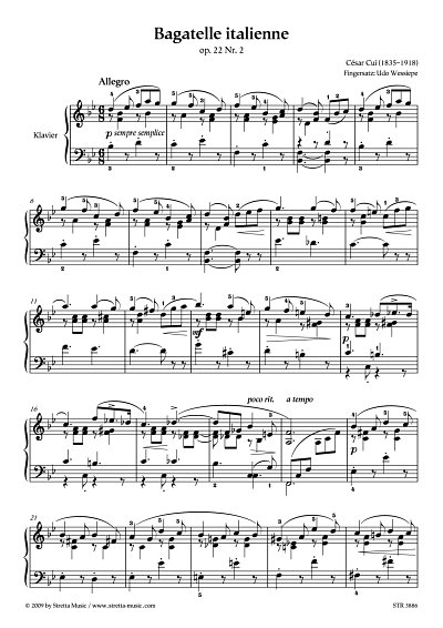 DL: C. Cui: Bagatelle italienne op. 22 Nr. 2