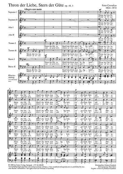 P. Cornelius: Thron der Liebe B-Dur op. 18, 3 (1872)