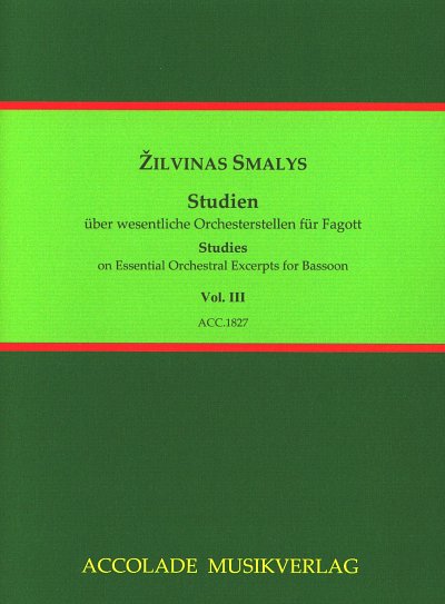 Z. Smalys: Studien über wesentliche Orchesterstellen 3, Fag