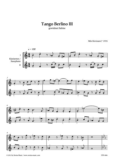 DL: M. Herrmann: Tango Berlino III gewidmet Sabine