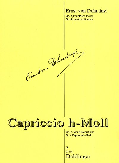 Dohnanyi Ernst Von: Capriccio H-Moll
