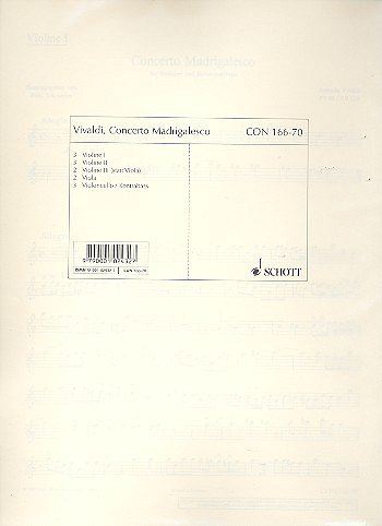 A. Vivaldi: Concerto Madrigalesco PV 86 / RV 129 , StrBc