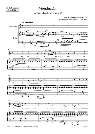 DL: R. Schumann: Mondnacht, Singstimme (tief), Klavier