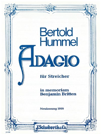 H. Bertold: Adagio für Streicher op. 62a  (Pa+St)